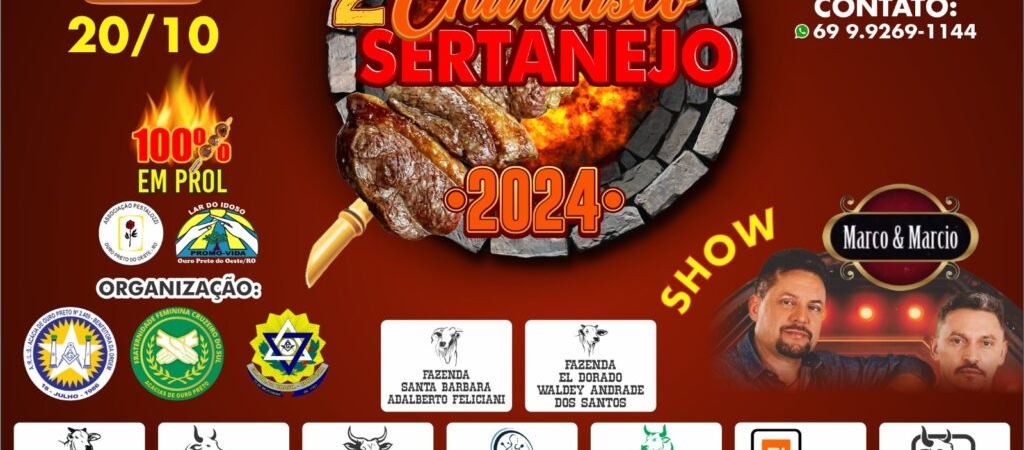 2º Churrasco Sertanejo 20/10: Um evento 100% filantrópico de solidariedade e alegria em prol do lar do idoso e Associação Pestalozzi