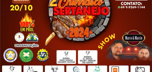 2º Churrasco Sertanejo 20/10: Um evento 100% filantrópico de solidariedade e alegria em prol do lar do idoso e Associação Pestalozzi