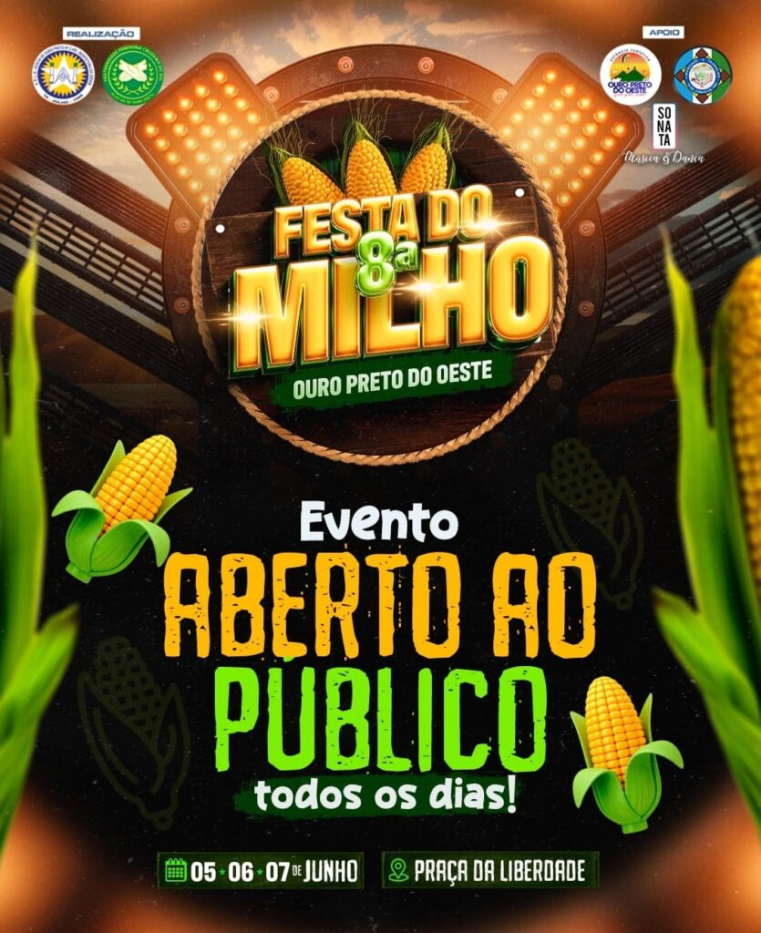 8ª Festa do Milho consolida sucesso e destina mais de meio milhão de reais para entidades sociais em Ouro Preto do Oeste
