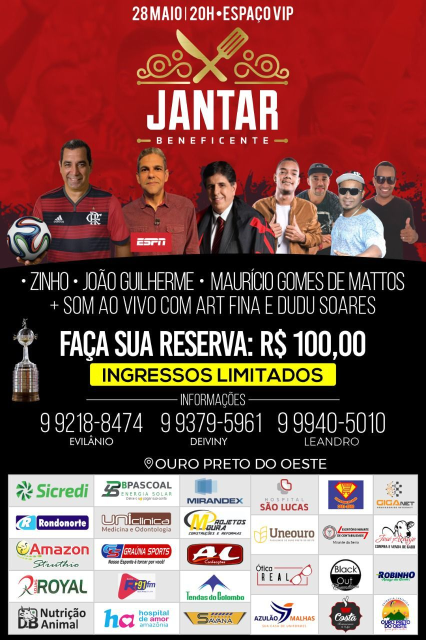 Flamenguistas unidos para ajudar o Lar do Idoso em Ouro Preto do Oeste